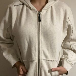 Calvin Klein Jeans Mens Beige Embroidered Graphic Hoodie